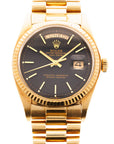 Rolex Yellow Gold Day Date Ref. 1803 with Flawless Matte Black dial