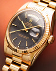 Rolex Yellow Gold Day Date Ref. 1803 with Flawless Matte Black dial