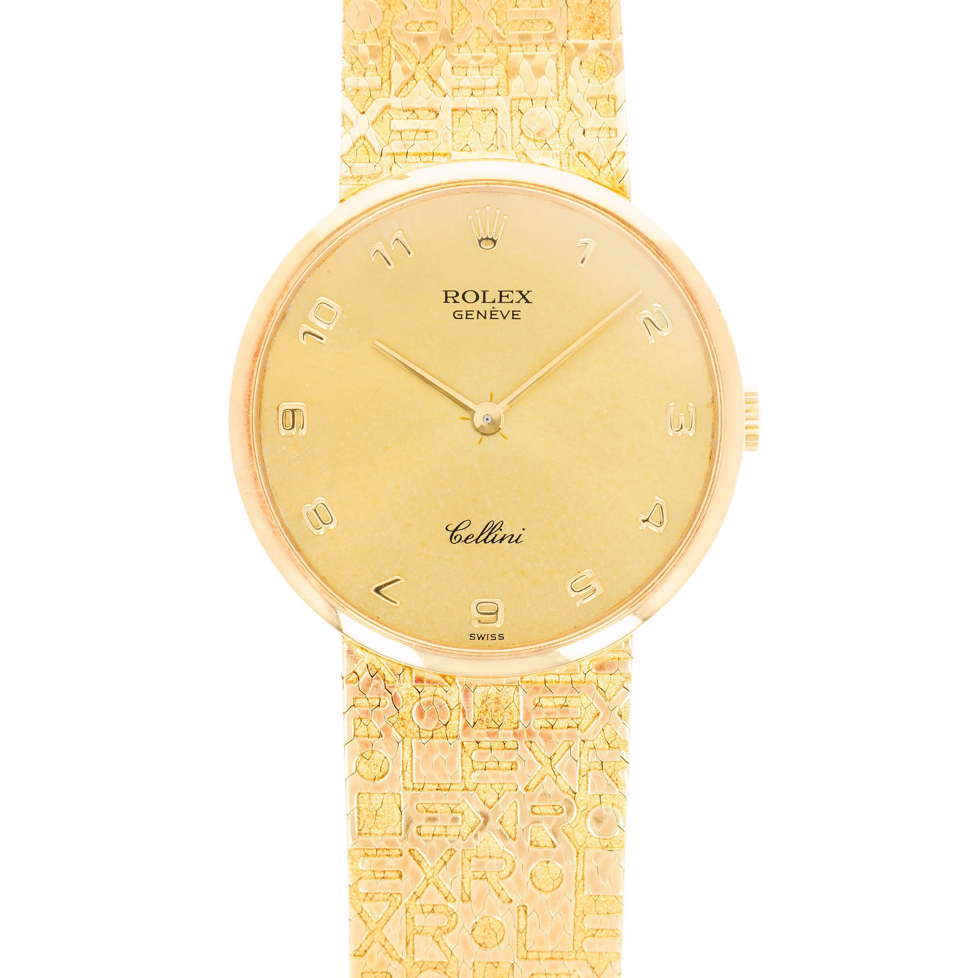 Rolex Yellow Gold Cellini Watch Ref. 4934/8 with Logo Bracelet