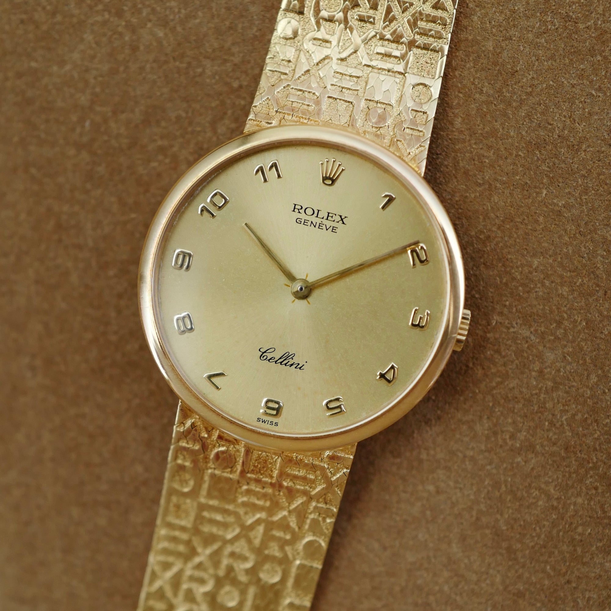 Rolex Yellow Gold Cellini Watch Ref. 4934/8 with Logo Bracelet