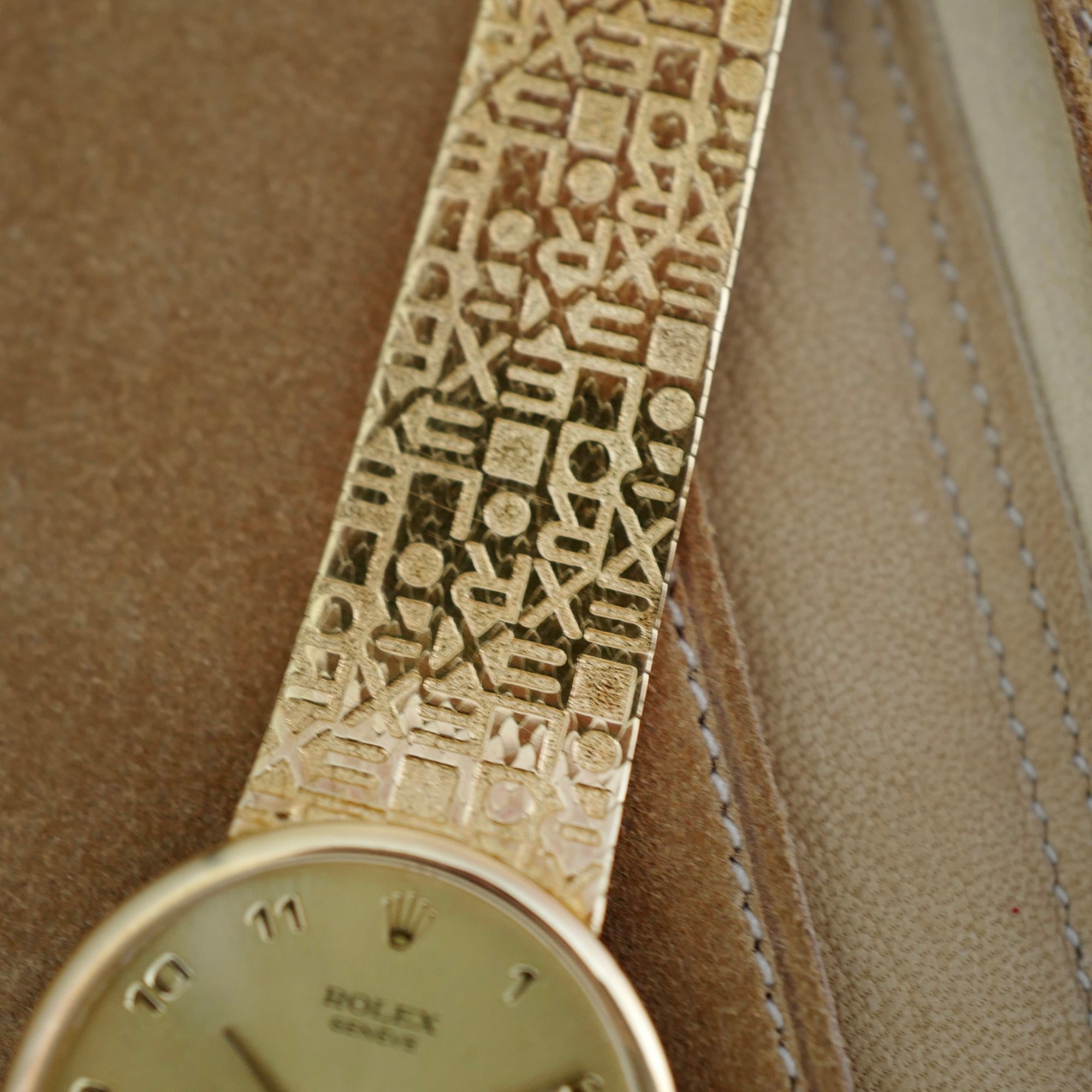 Rolex Yellow Gold Cellini Watch Ref. 4934/8 with Logo Bracelet