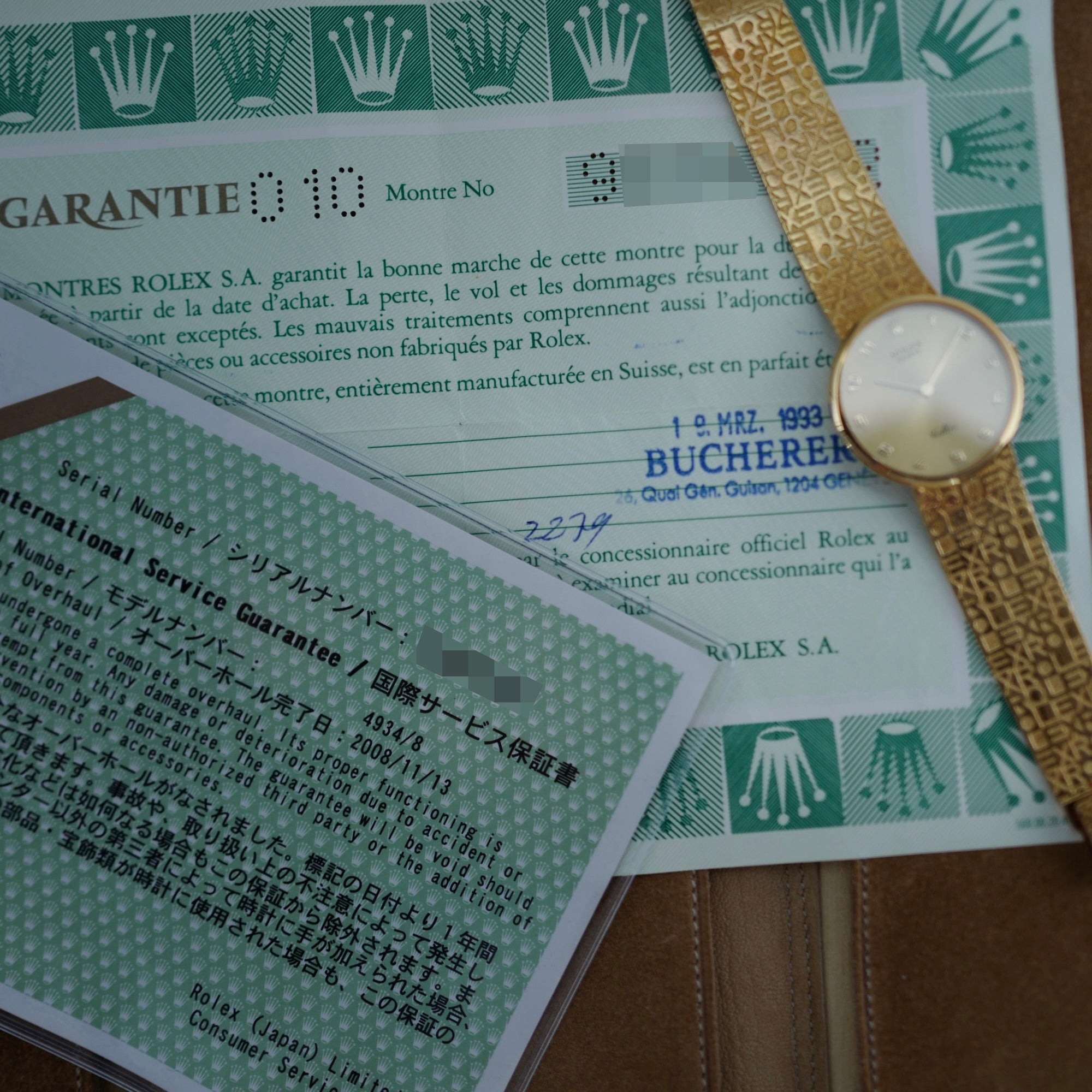 Rolex Yellow Gold Cellini Watch Ref. 4934/8 with Logo Bracelet