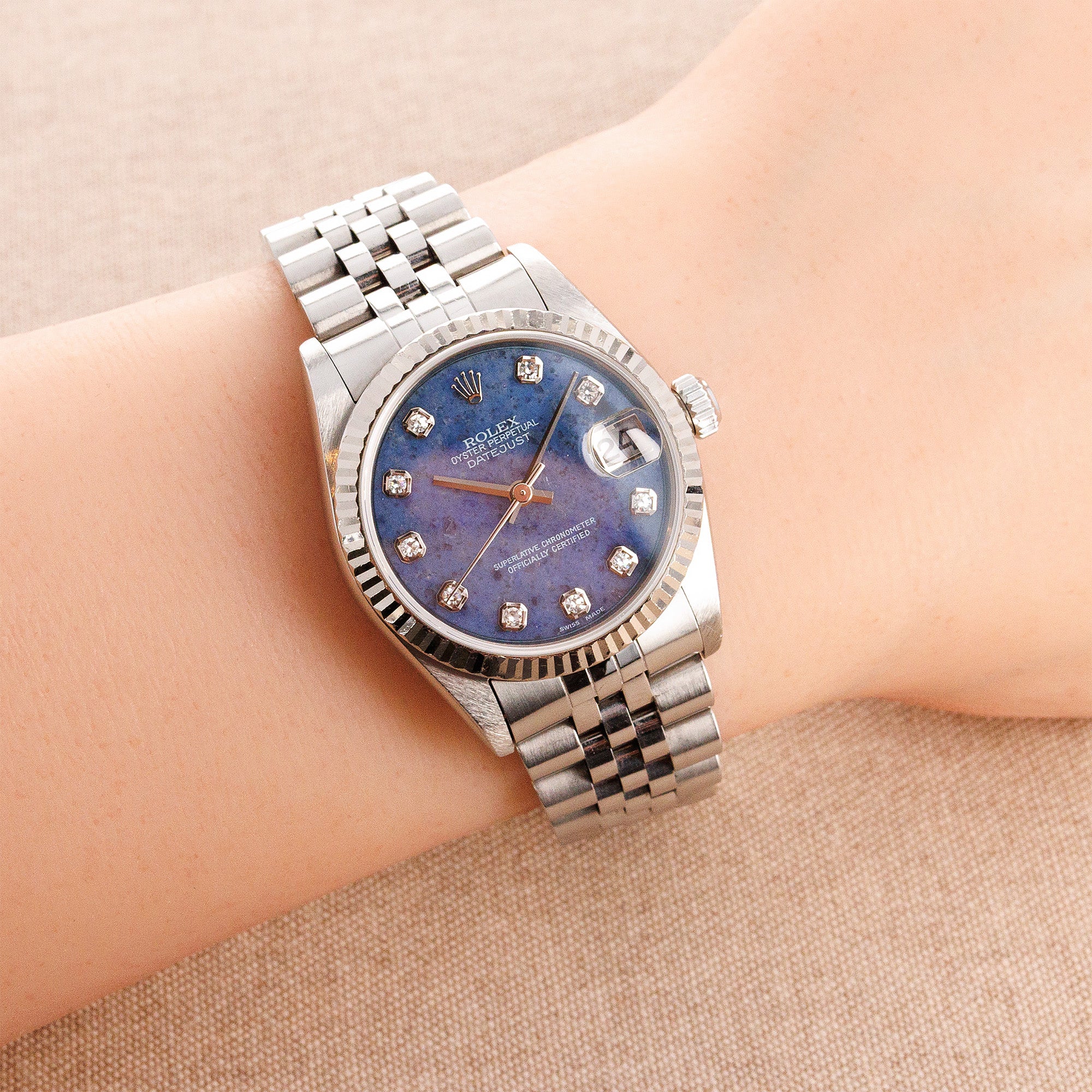 Rolex Steel Ladies Datejust Ref. 78274 with Sodalite Dial