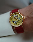Patek Philippe Rose Gold Rare Handcraft Minute Repeater Watch Ref. 7000 with Cloisonne Swallows