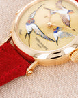 Patek Philippe Rose Gold Rare Handcraft Minute Repeater Watch Ref. 7000 with Cloisonne Swallows