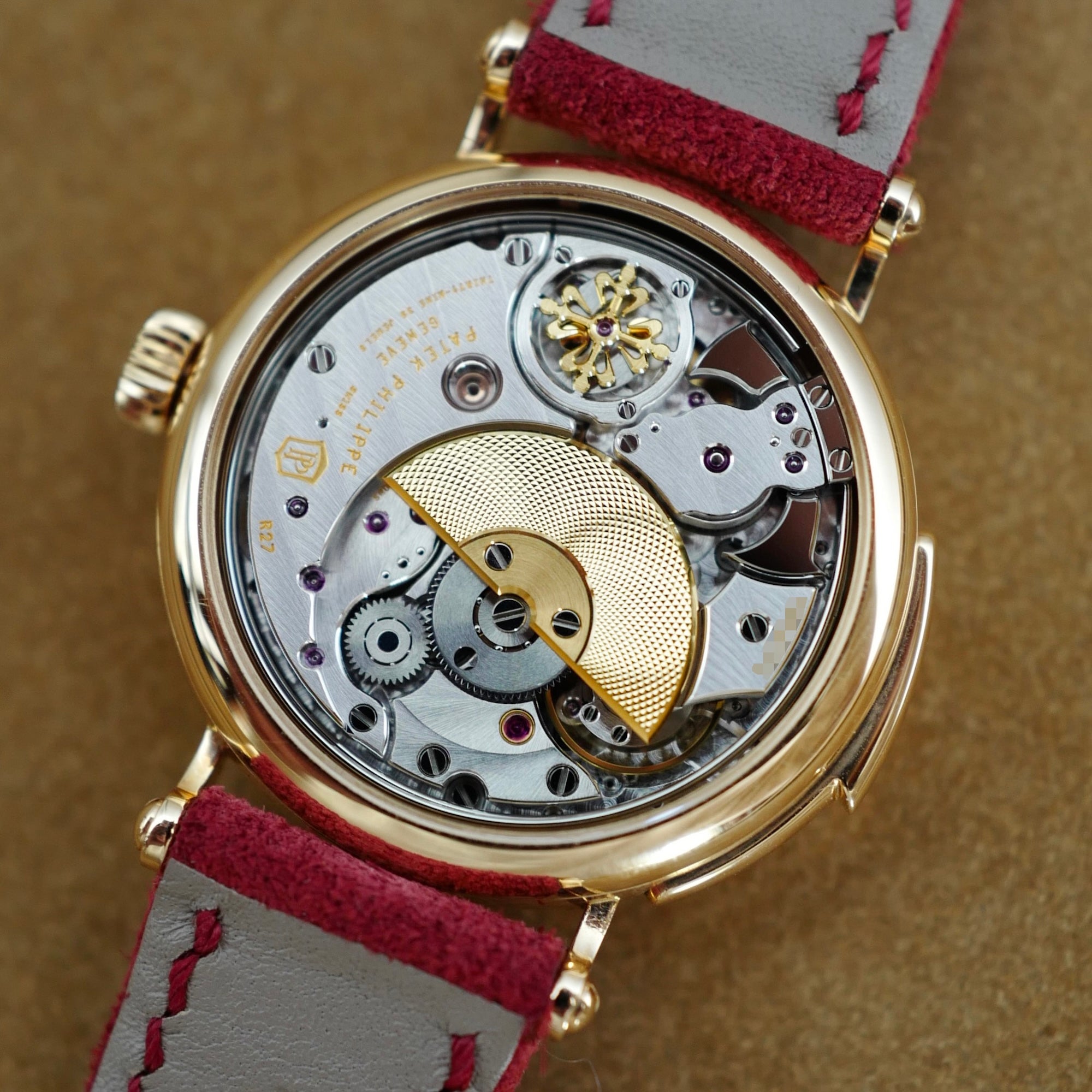 Patek Philippe Rose Gold Rare Handcraft Minute Repeater Watch Ref. 7000 with Cloisonne Swallows