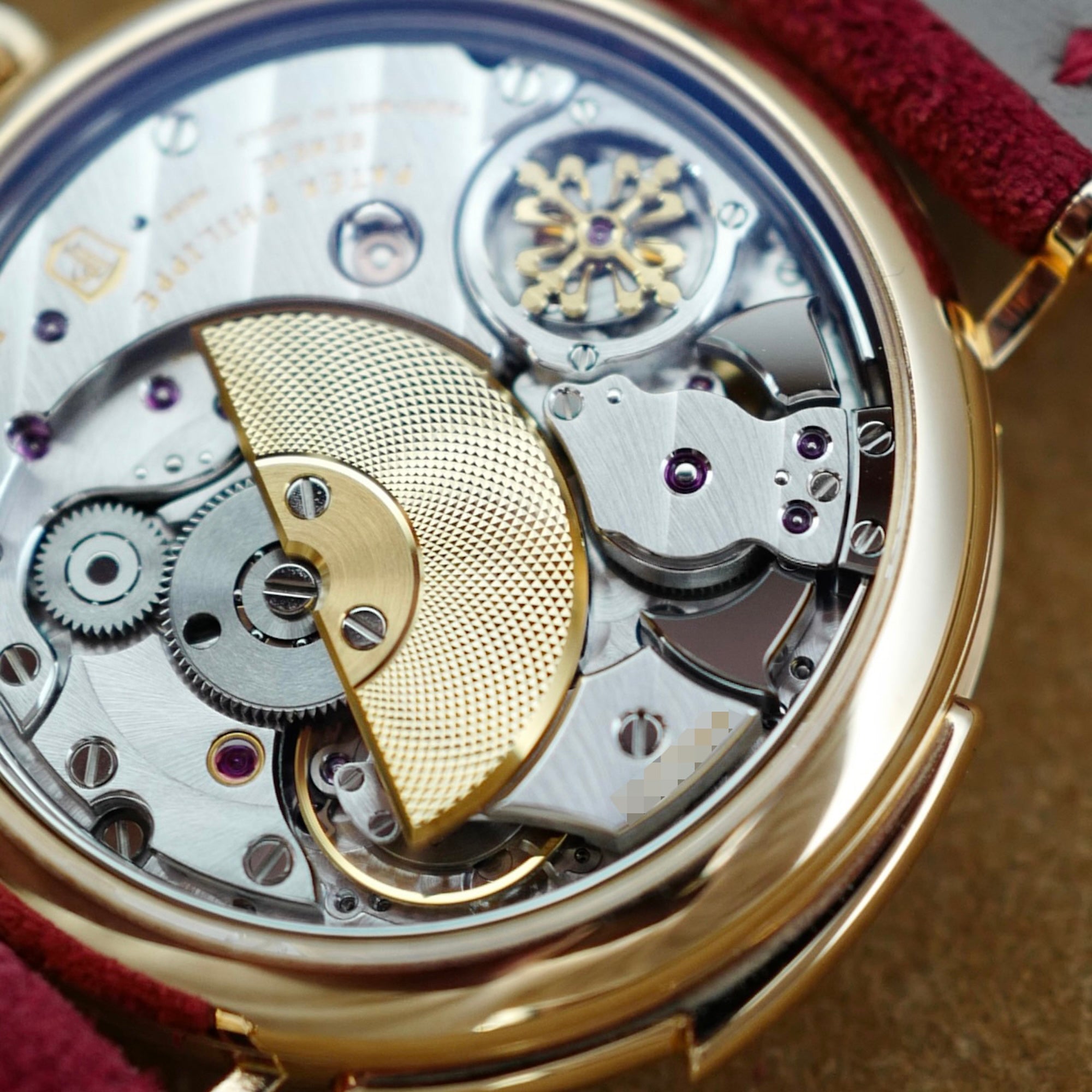 Patek Philippe Rose Gold Rare Handcraft Minute Repeater Watch Ref. 7000 with Cloisonne Swallows