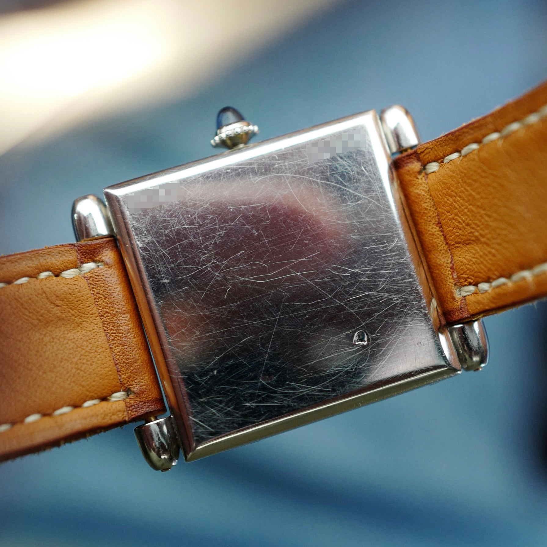 Cartier Platinum Tank Obus European Watch & Clock, 1926
