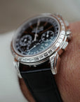 Patek Philippe Platinum Perpetual Calendar Chronograph Watch Ref. 5271 with Baguette Diamonds