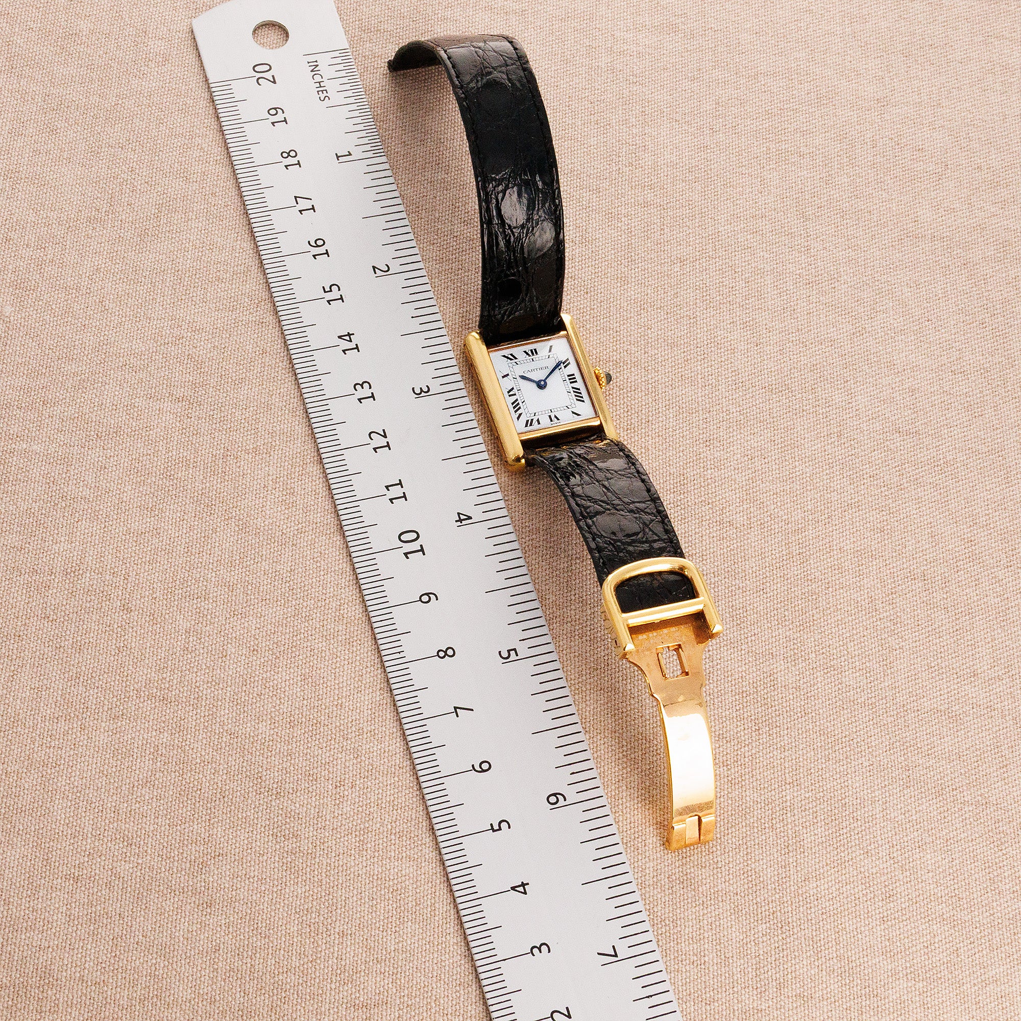 Cartier Yellow Gold Tank with Paris Dial