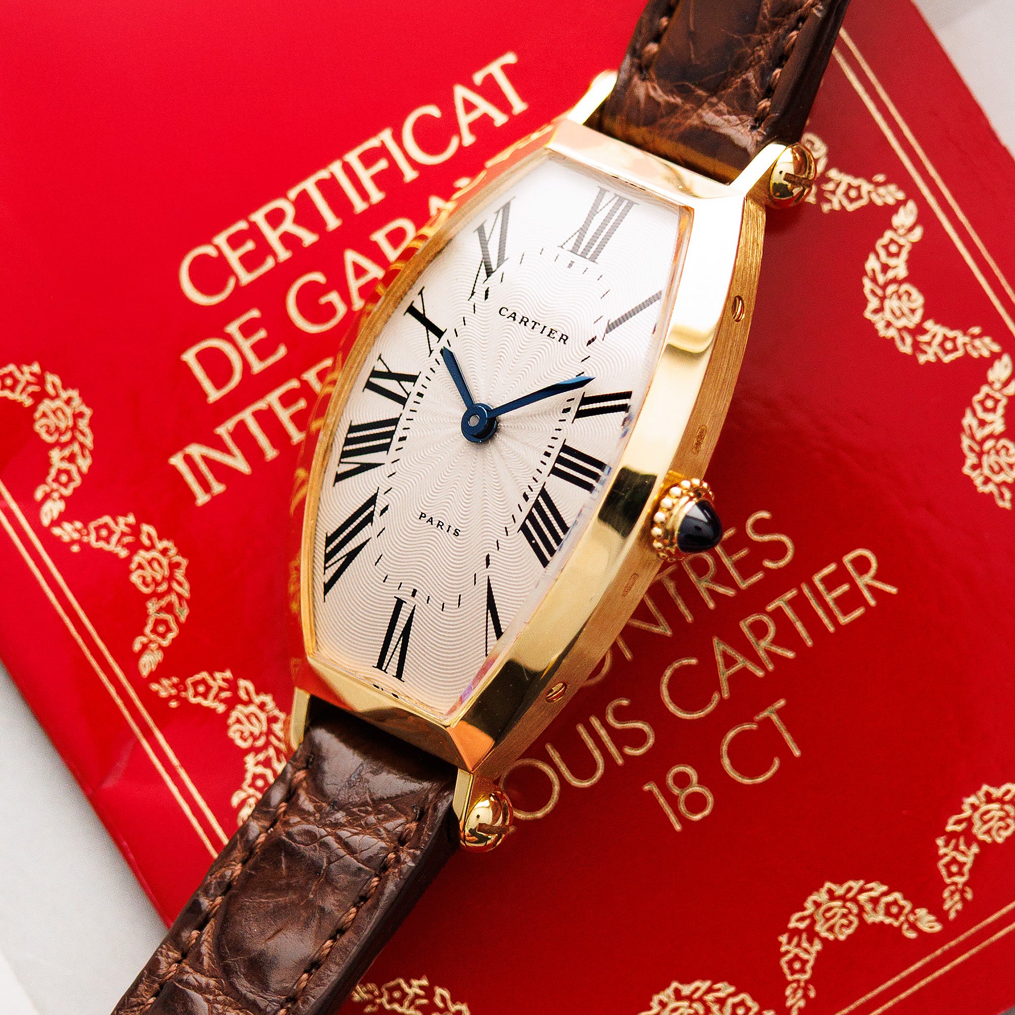 Cartier Yellow Gold Tonneau Watch, Paris 1991