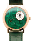 Piaget Rose Gold Altiplano Tourbillon Ref. P11485 with Malachite Marquetry Dial
