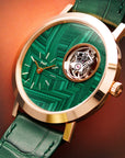 Piaget Rose Gold Altiplano Tourbillon Ref. P11485 with Malachite Marquetry Dial