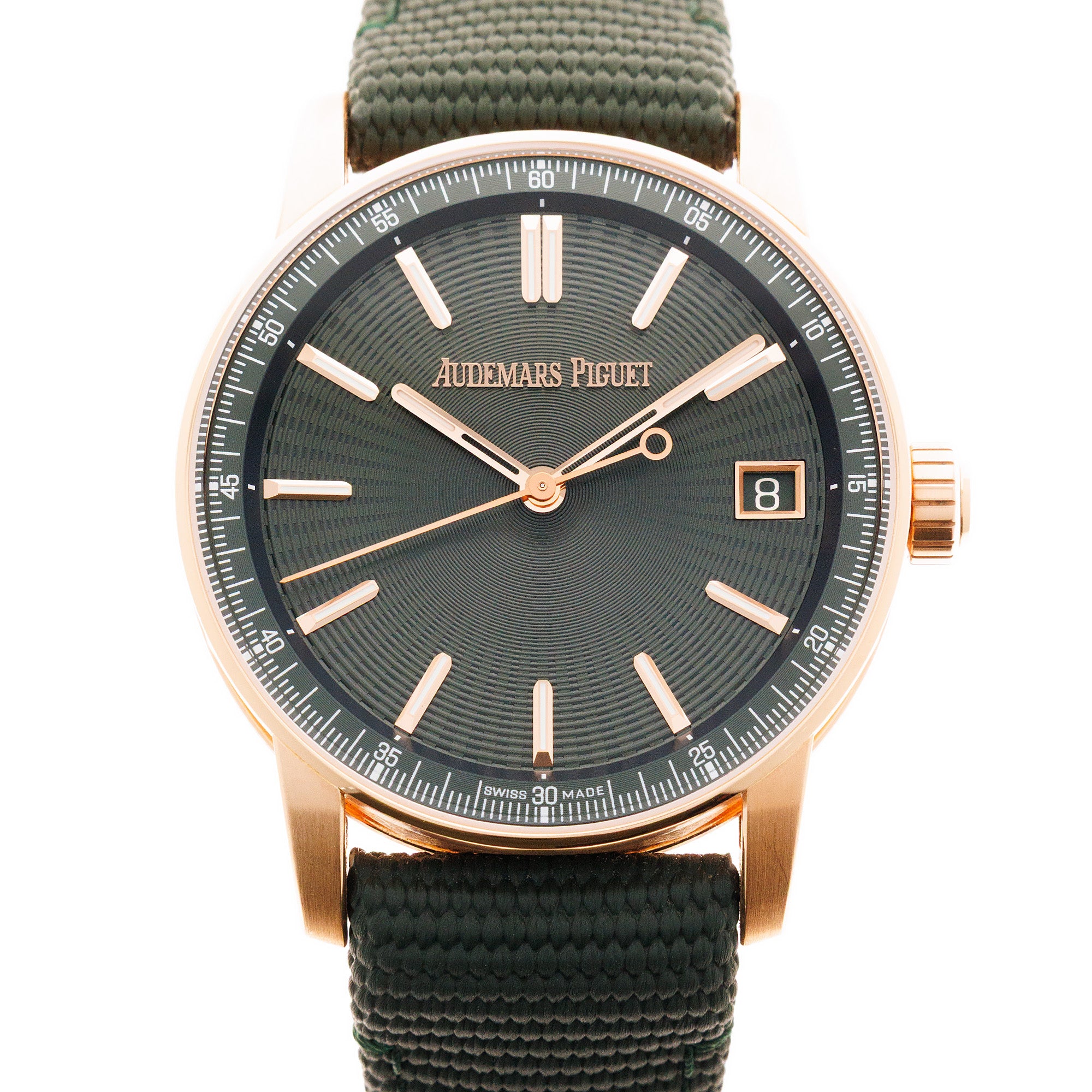 Audemars Piguet Rose Gold Code 11:59 Ref. 15210 with Green Dial