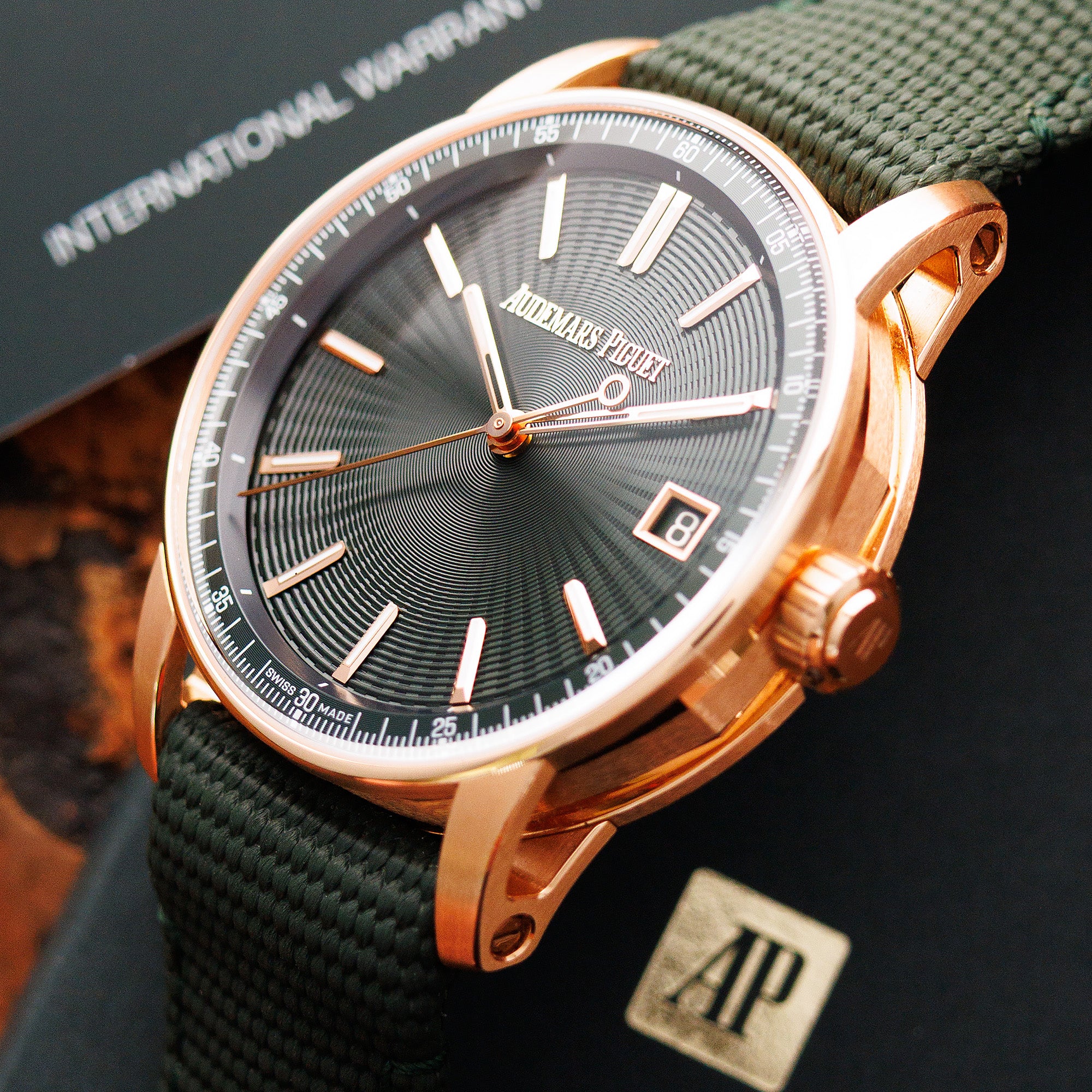 Audemars Piguet Rose Gold Code 11:59 Ref. 15210 with Green Dial