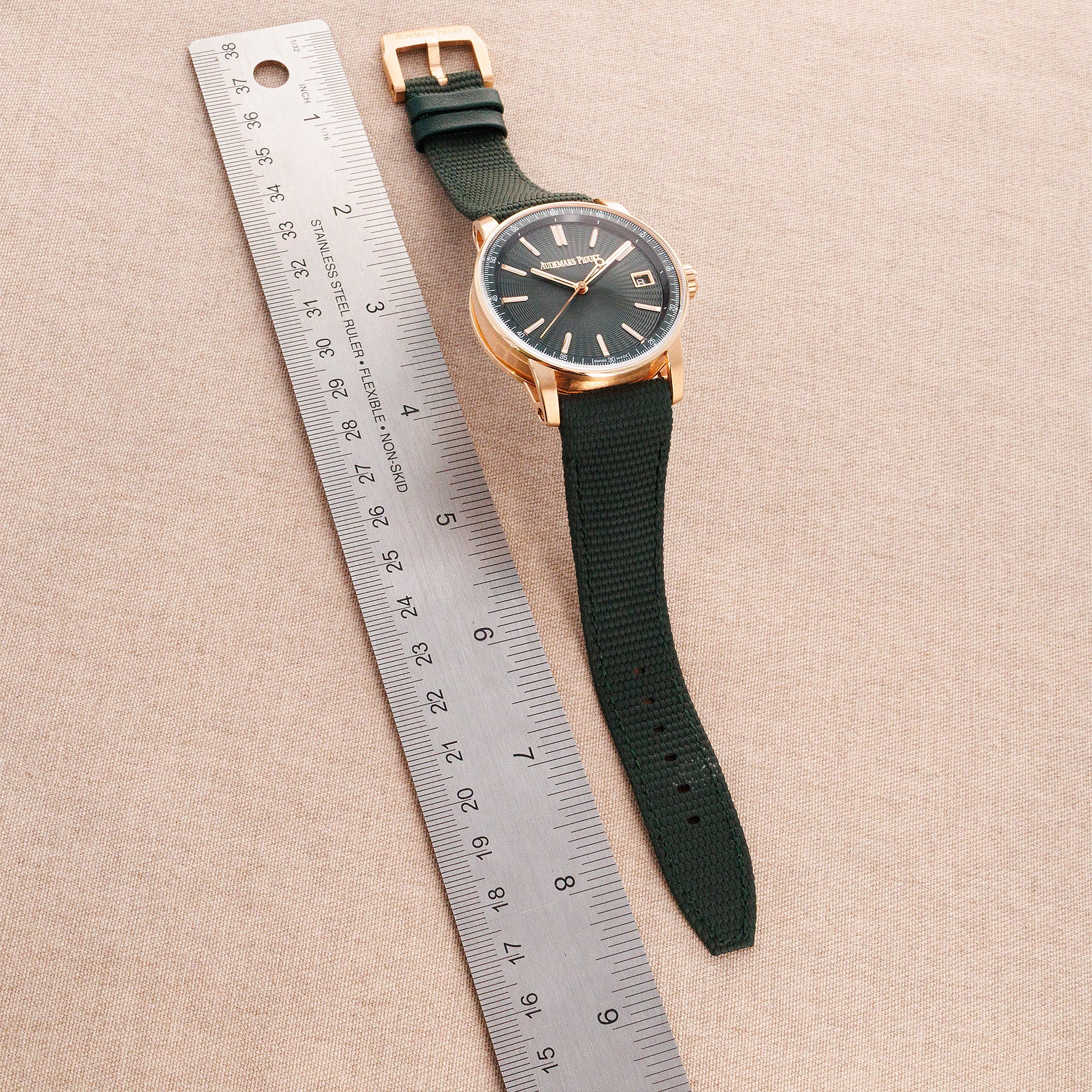 Audemars Piguet Rose Gold Code 11:59 Ref. 15210 with Green Dial