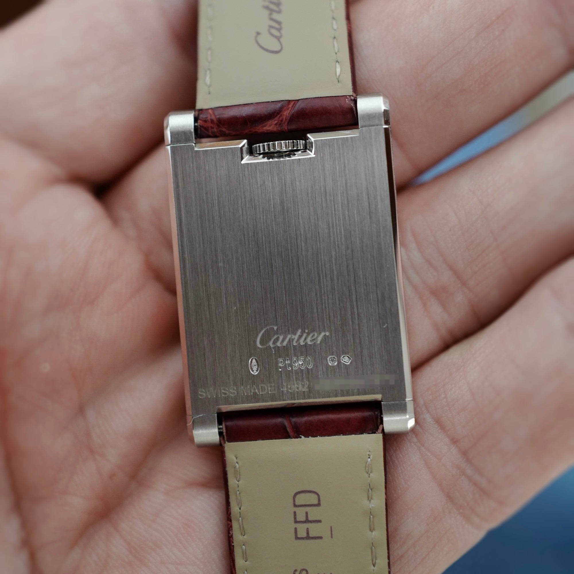 Cartier Platinum Tank A Guichet Ref. WGTA0236, 2025 Edition (New Arrival)