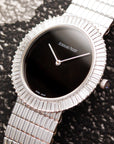 Audemars Piguet White Gold Watch with Baguette Diamonds and Onyx Dial