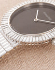 Audemars Piguet White Gold Watch with Baguette Diamonds and Onyx Dial