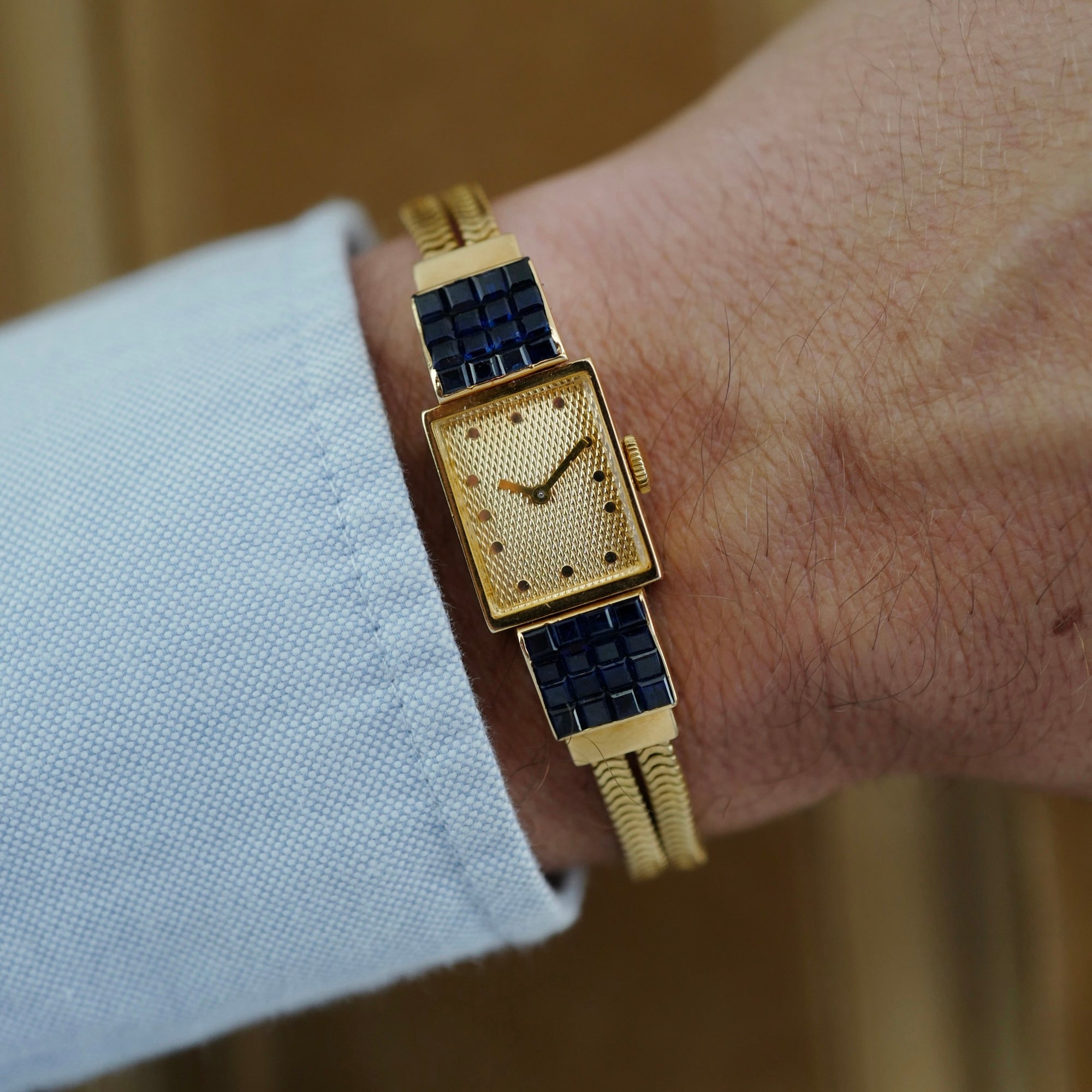 Boucheron - Boucheron Yellow Gold Invisible Set Sapphire Watch (New Arrival) - The Keystone Watches