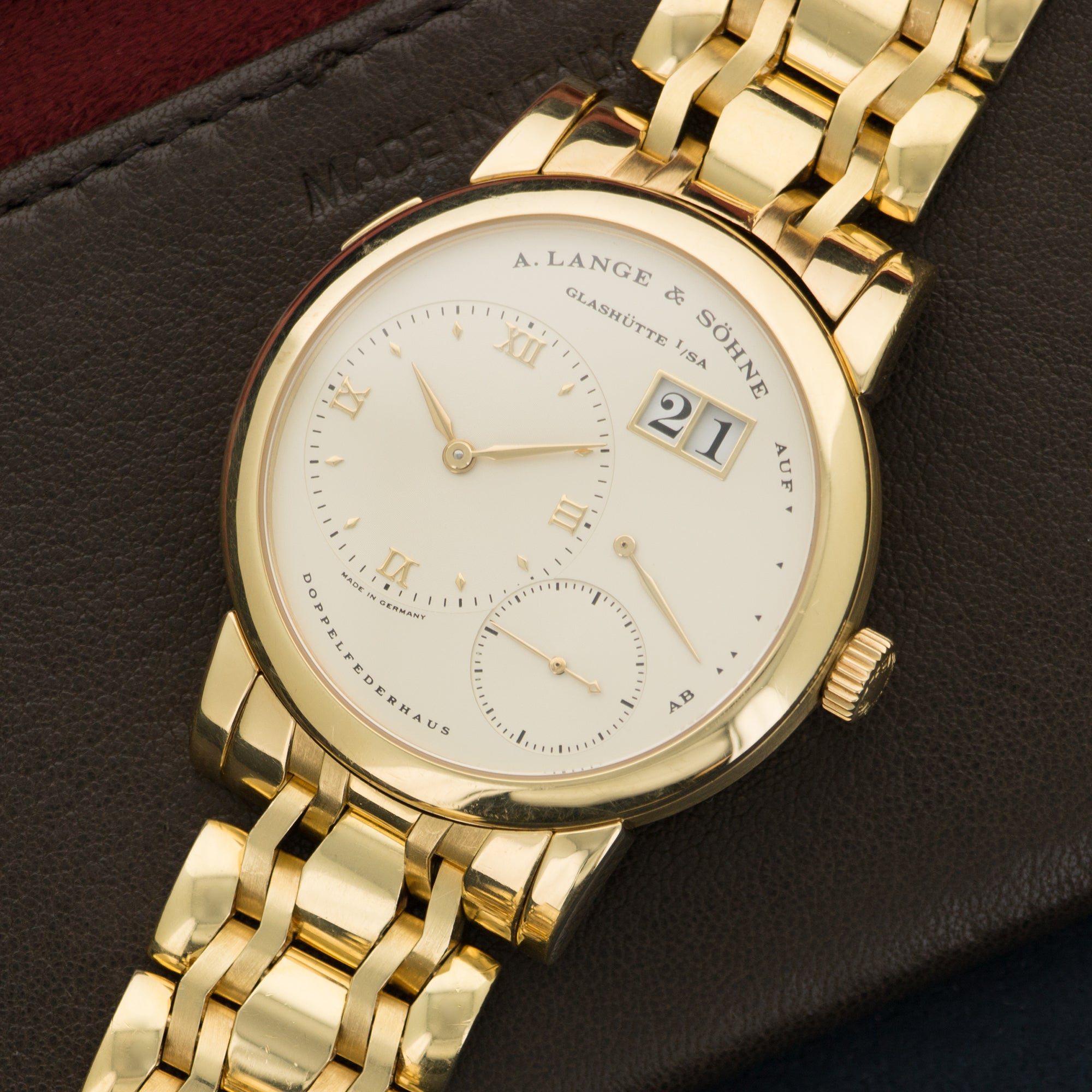 A. Lange & Sohne - A. Lange & Sohne Yellow Gold Lange 1 Bracelet Watch Ref. 101.021 - The Keystone Watches