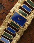 Piaget - Piaget Yellow Gold Lapis Malachite Watch, 1960s - The Keystone Watches