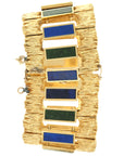 Piaget - Piaget Yellow Gold Lapis Malachite Watch, 1960s - The Keystone Watches