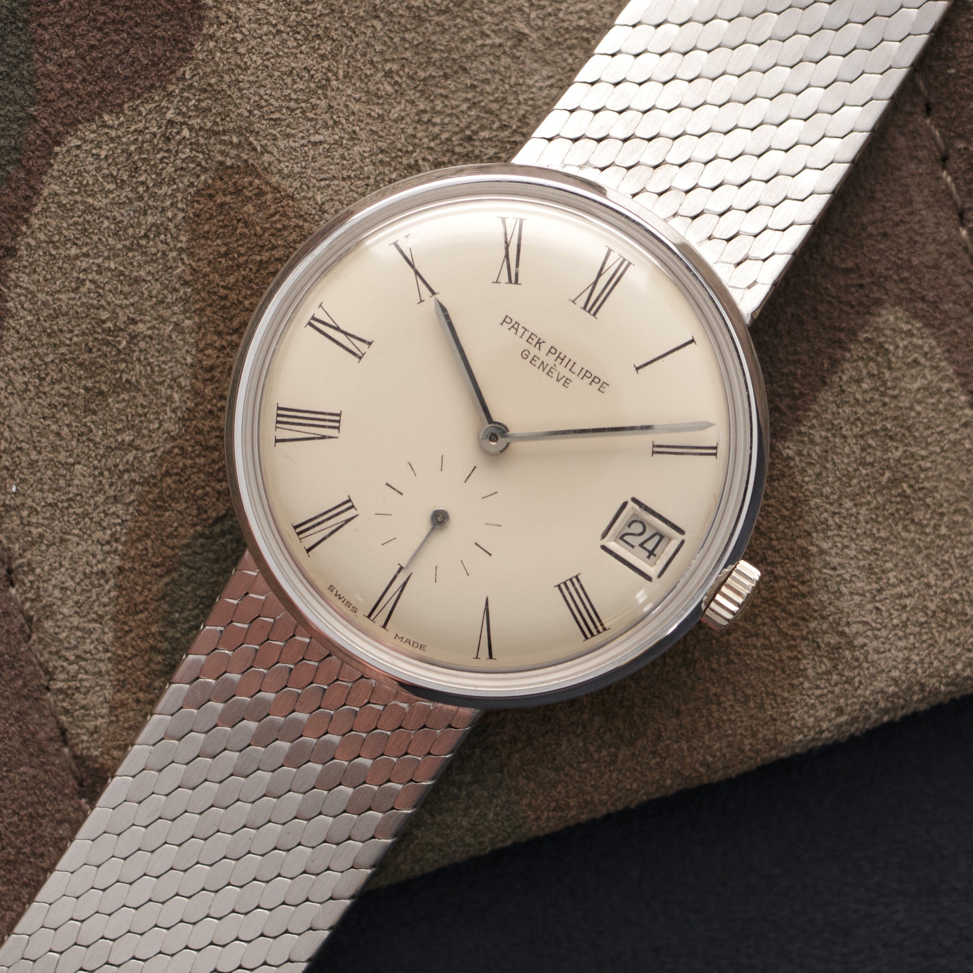 Patek Philippe - Patek Philippe White Gold Automatic Calatrava Ref. 3514 - The Keystone Watches
