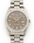 Rolex - Rolex White Gold Day-Date Diamond Bracelet Watch Ref. 18049 - The Keystone Watches