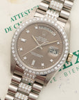 Rolex - Rolex White Gold Day-Date Diamond Bracelet Watch Ref. 18049 - The Keystone Watches