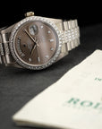 Rolex - Rolex White Gold Day-Date Diamond Bracelet Watch Ref. 18049 - The Keystone Watches