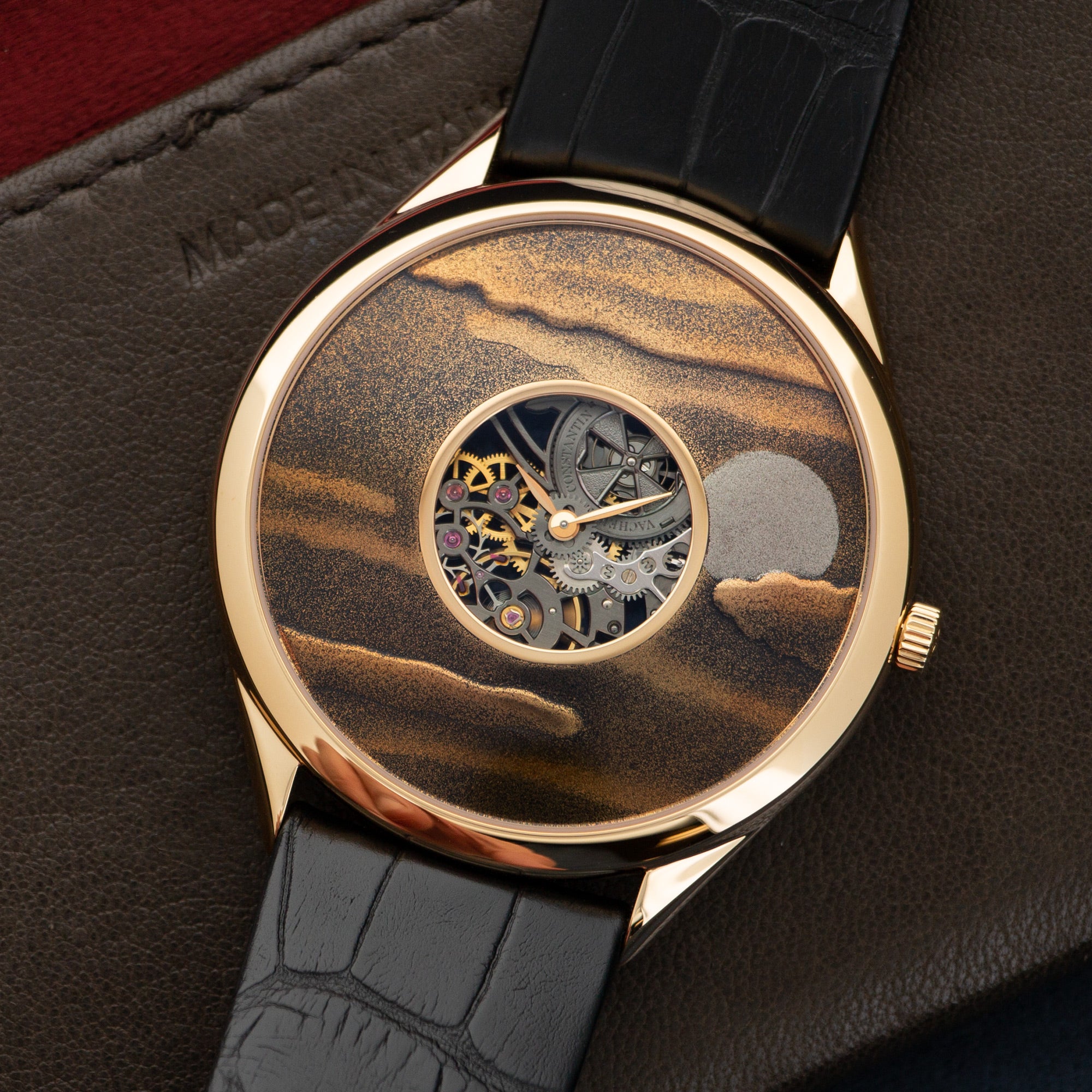 Vacheron Constantin - Vacheron Constantin Rose GoldMetiers DArt Rose Gold Skeleton Enamel Watch - The Keystone Watches