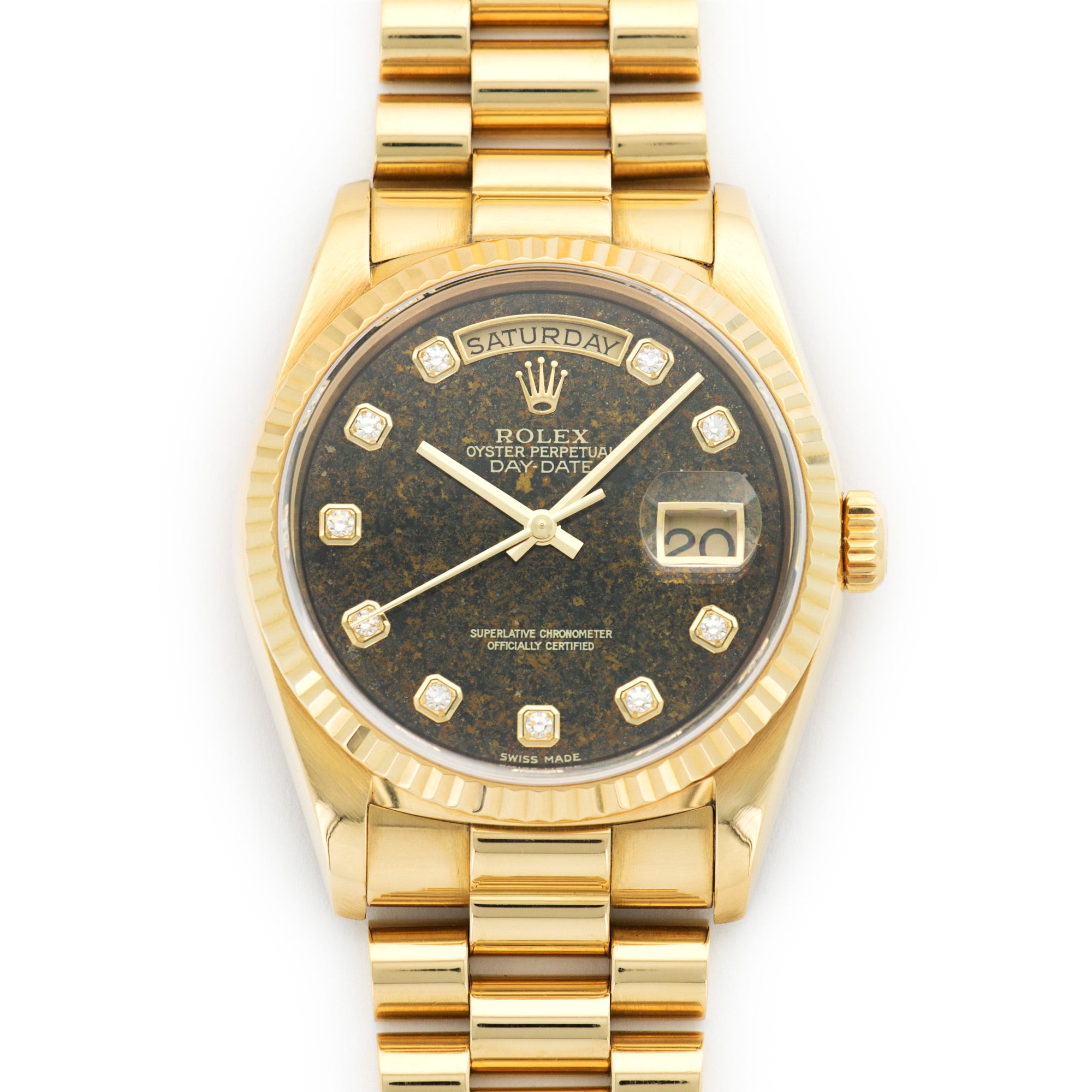 Rolex - Vintage Rolex Day-Date Ammonite Stone Diamond Dial Ref. 18238 - The Keystone Watches