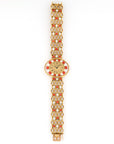 Patek Philippe - Patek Philippe Yellow Gold Diamond Coral Bracelet Watch Ref. 4195/1 - The Keystone Watches