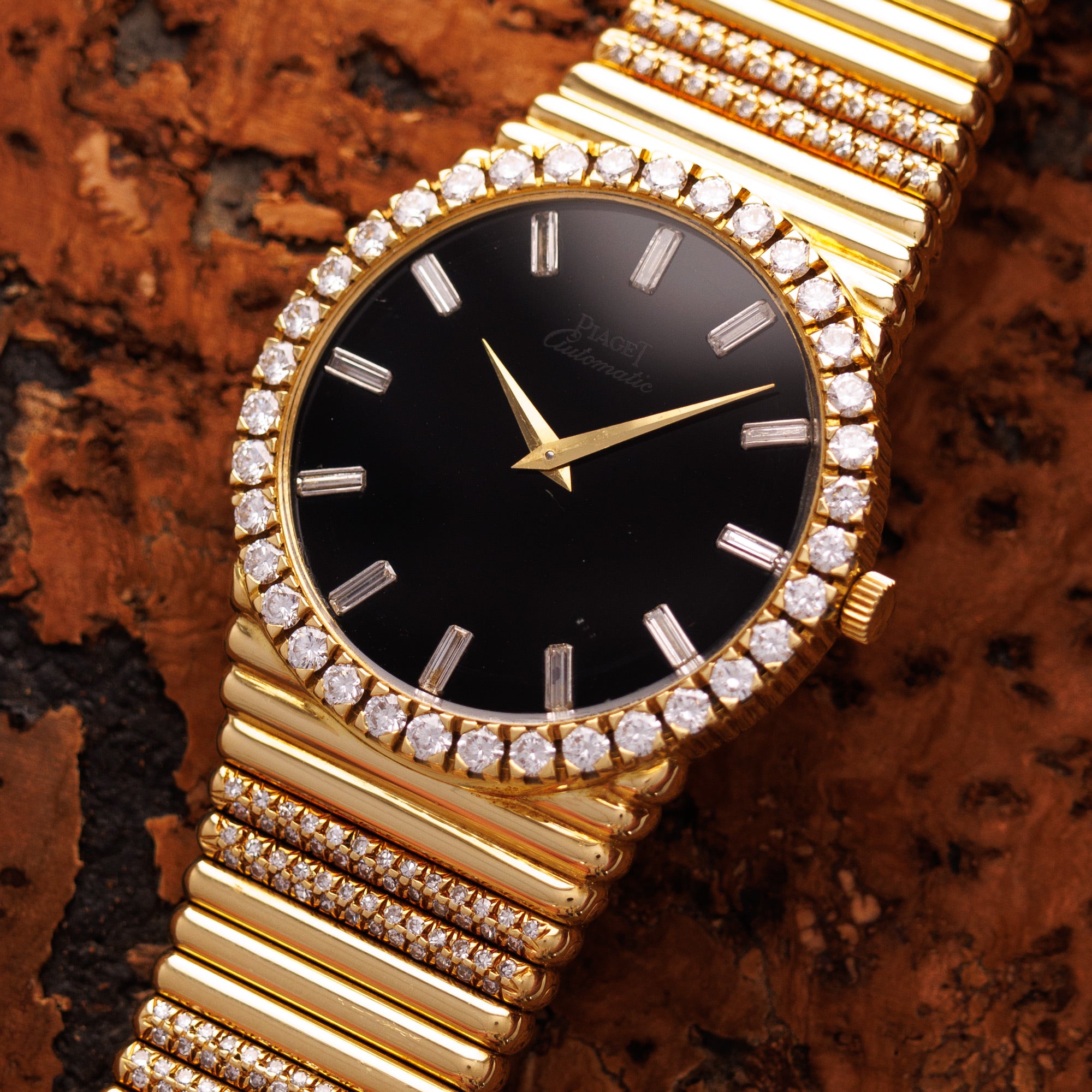 Piaget - Piaget Yellow Gold Emperador Diamond Watch Ref. 12336 - The Keystone Watches
