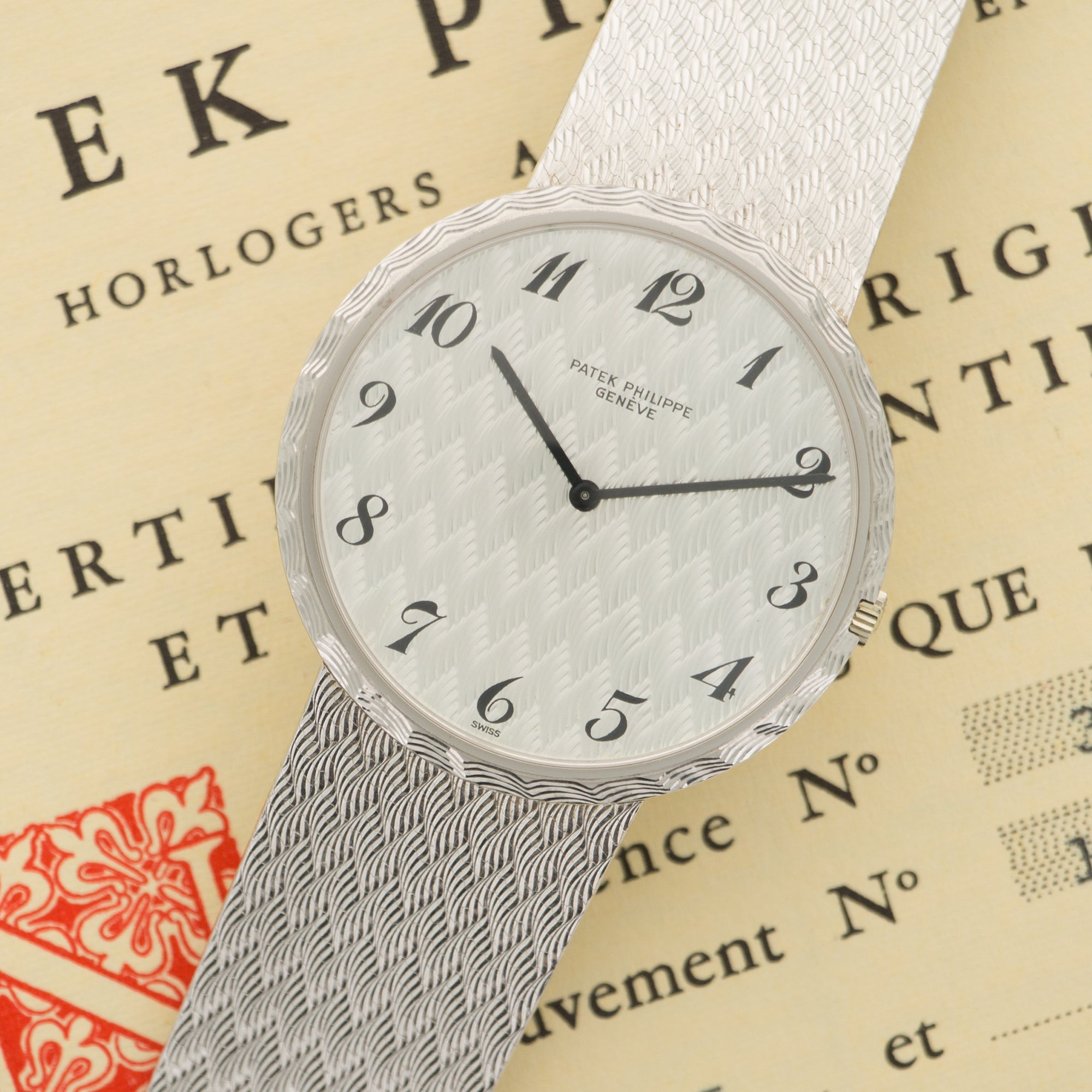 Patek Philippe - Patek Philippe White Gold Automatic Watch Ref. 3588/1 with Certificate - The Keystone Watches