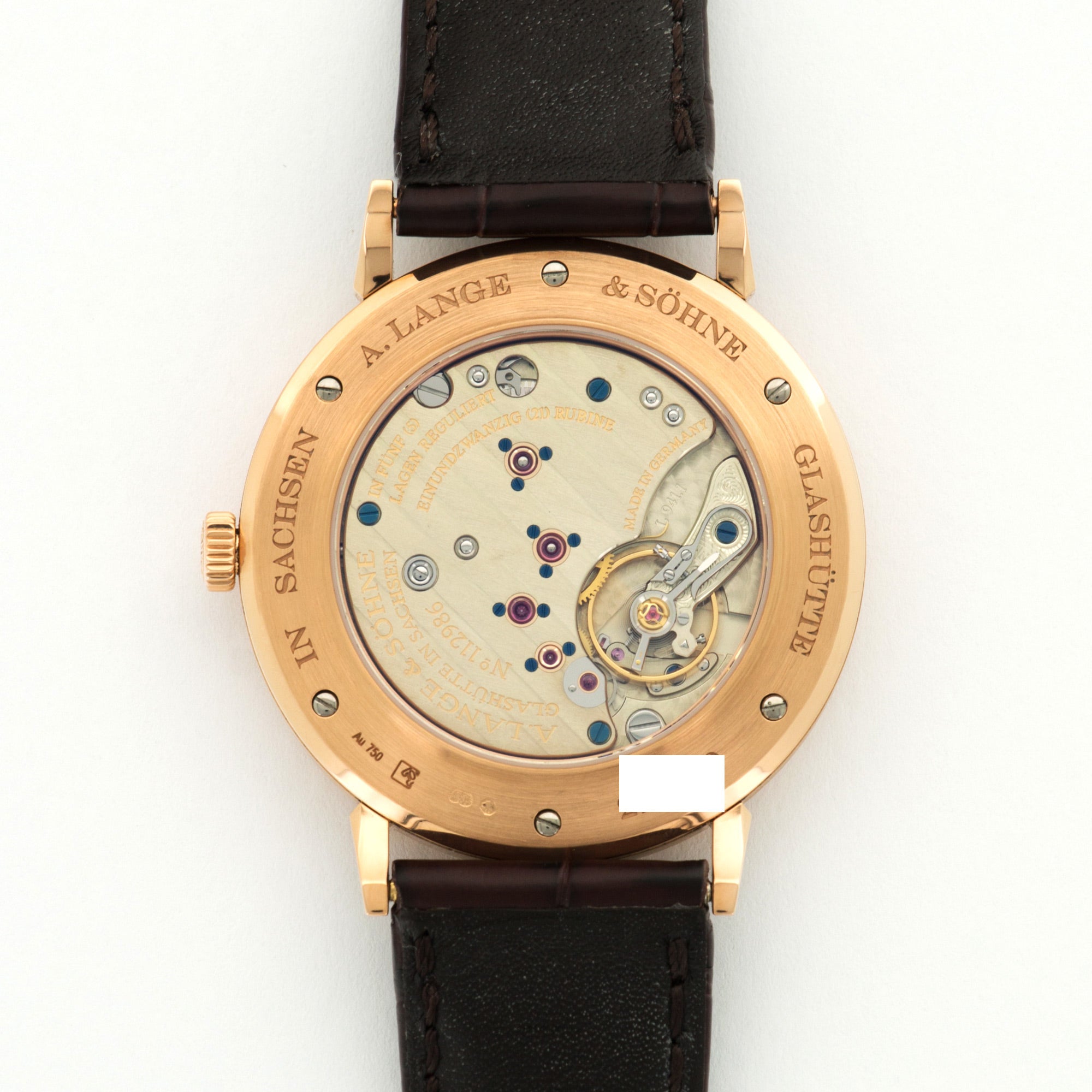 A. Lange & Sohne - A. Lange & Sohne Rose Gold Saxonia Watch Ref. 216.033 - The Keystone Watches