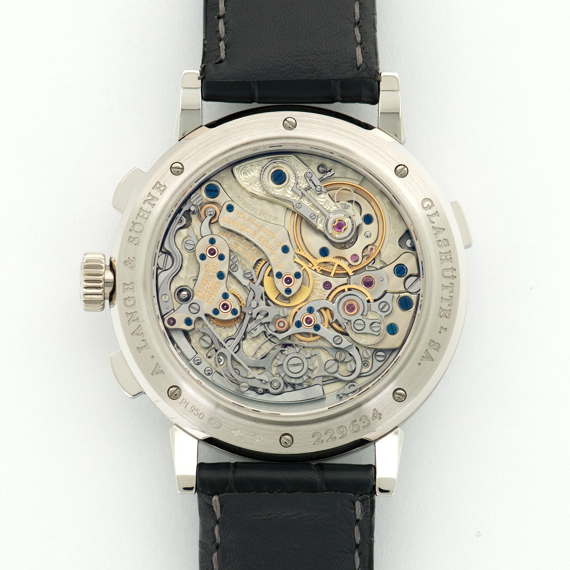 A. Lange &amp; Sohne - A. Lange &amp; Sohne Platinum Datograph Baguette Diamond Up Down Watch Ref. 405.835 - The Keystone Watches