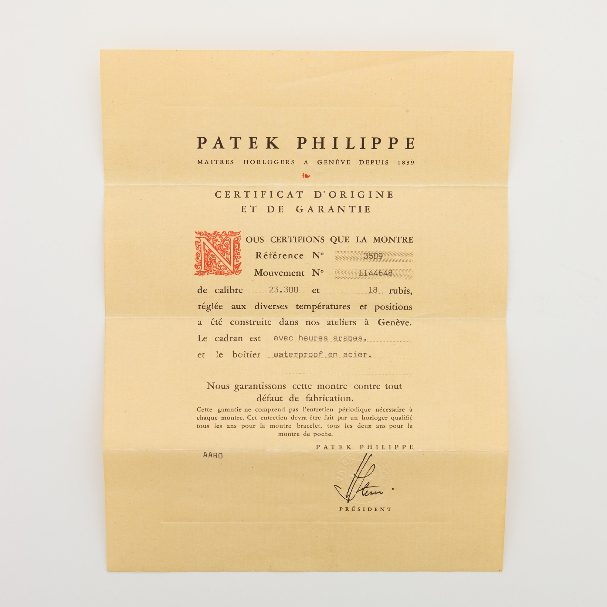 Patek Philippe - Patek Philippe Steel Calatrava Ref. 3509 with Box and Papers - The Keystone Watches