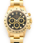 Rolex - Rolex Yellow Gold Daytona Black Diamond Watch Ref. 16528 - The Keystone Watches