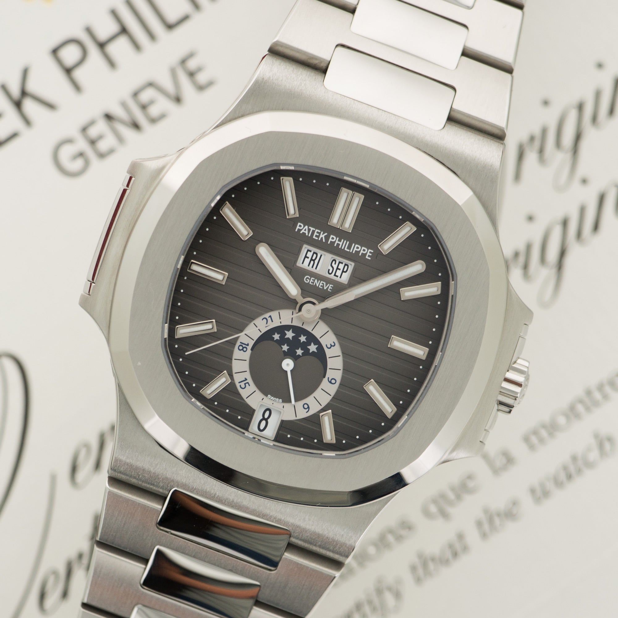 Patek Philippe - Patek Philippe Steel Nautilus Moonphase Watch Ref. 5726/1A - The Keystone Watches