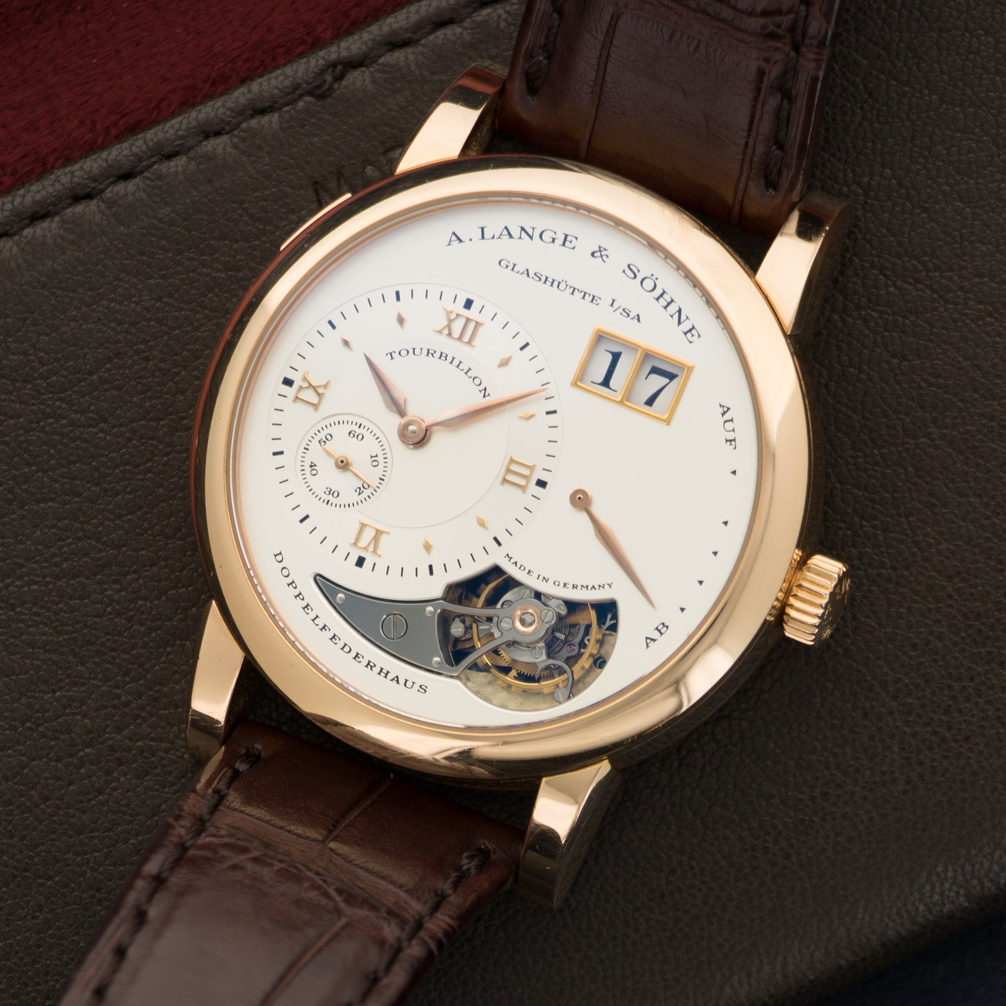 A. Lange & Sohne - A. Lange & Sohne Rose Gold Lange 1 Tourbillon Watch - The Keystone Watches