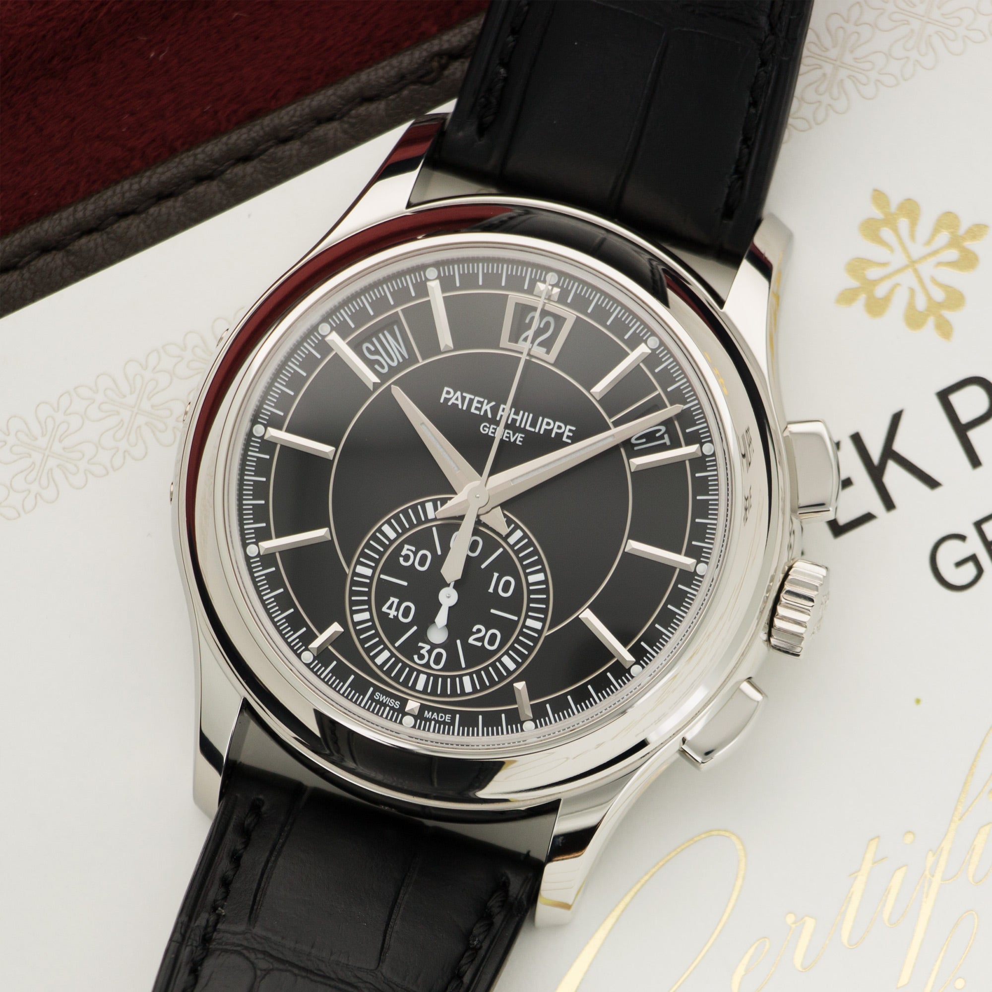 Patek Philippe - Patek Philippe Platinum Annual Calendar Chrono Watch Ref. 5905P - The Keystone Watches