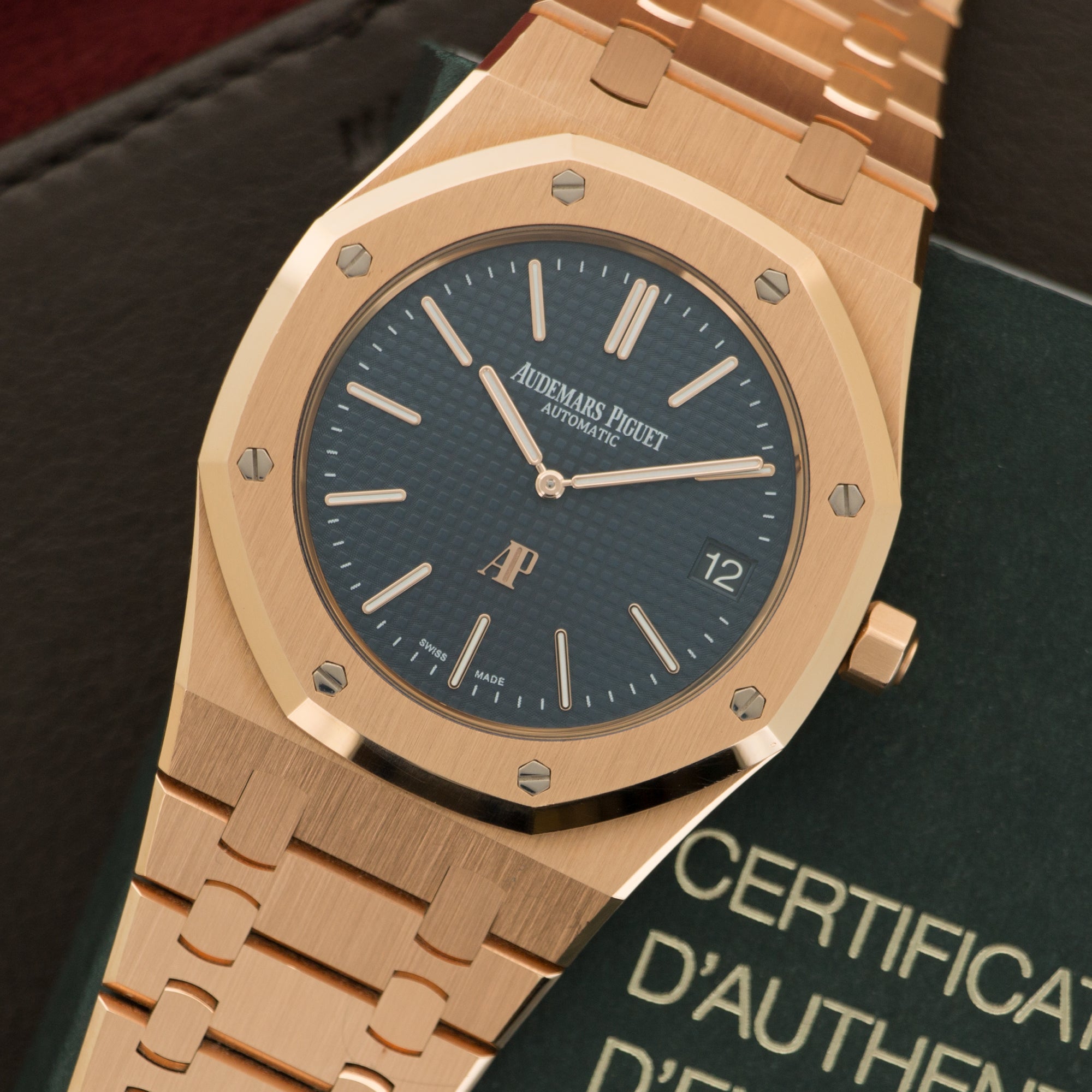 Audemars Piguet - Audemars Piguet Rose Gold Royal Oak Extra-Thin Watch Ref. 15202 - The Keystone Watches