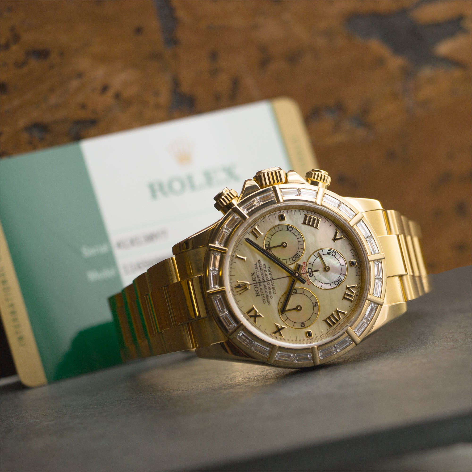 Rolex - Rolex Yellow Gold Daytona Baguette Diamond Watch Ref. 116568 - The Keystone Watches