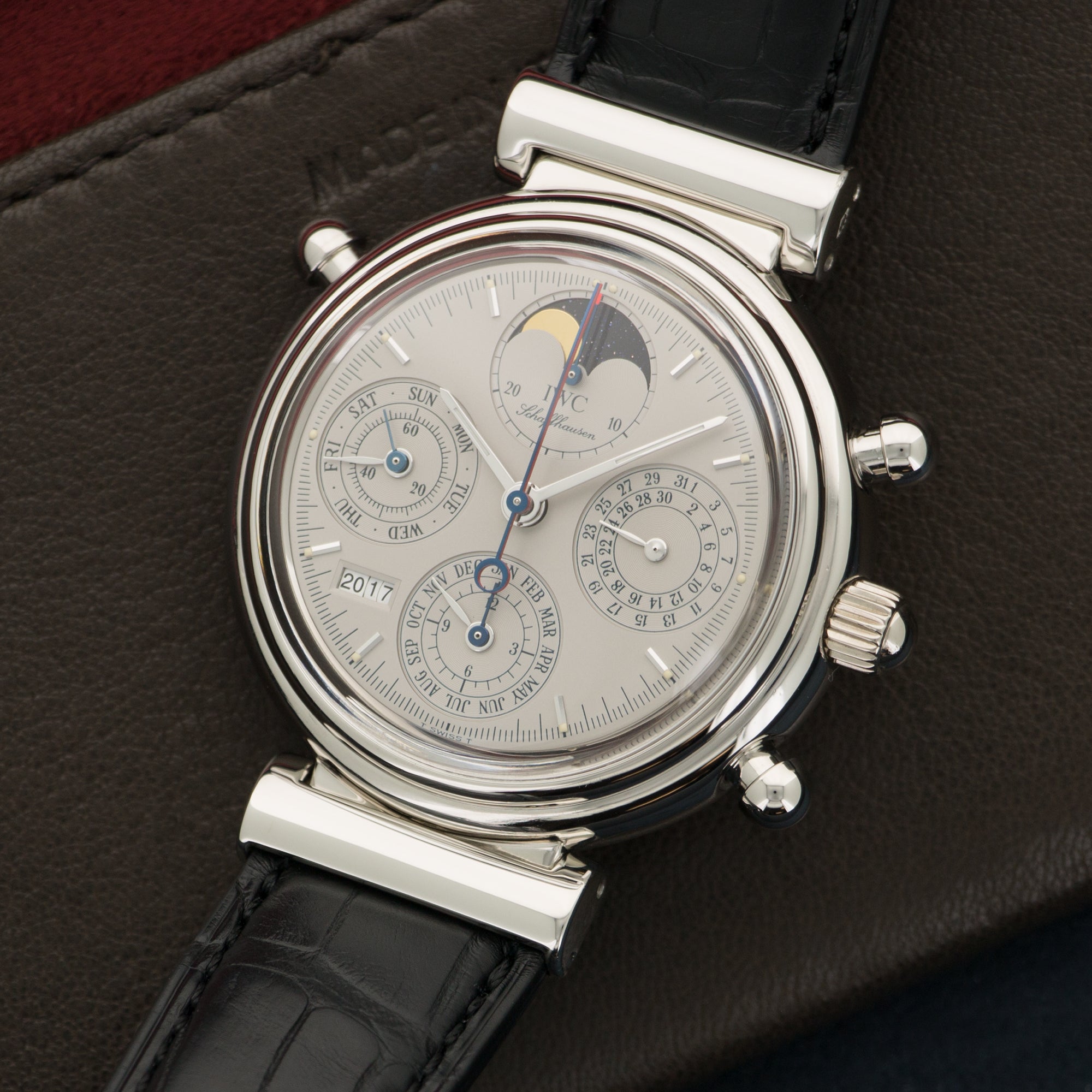 IWC - IWC Platinum Da Vinci Perpetual Calendar Split Chrono Watch Ref. 3751 - The Keystone Watches