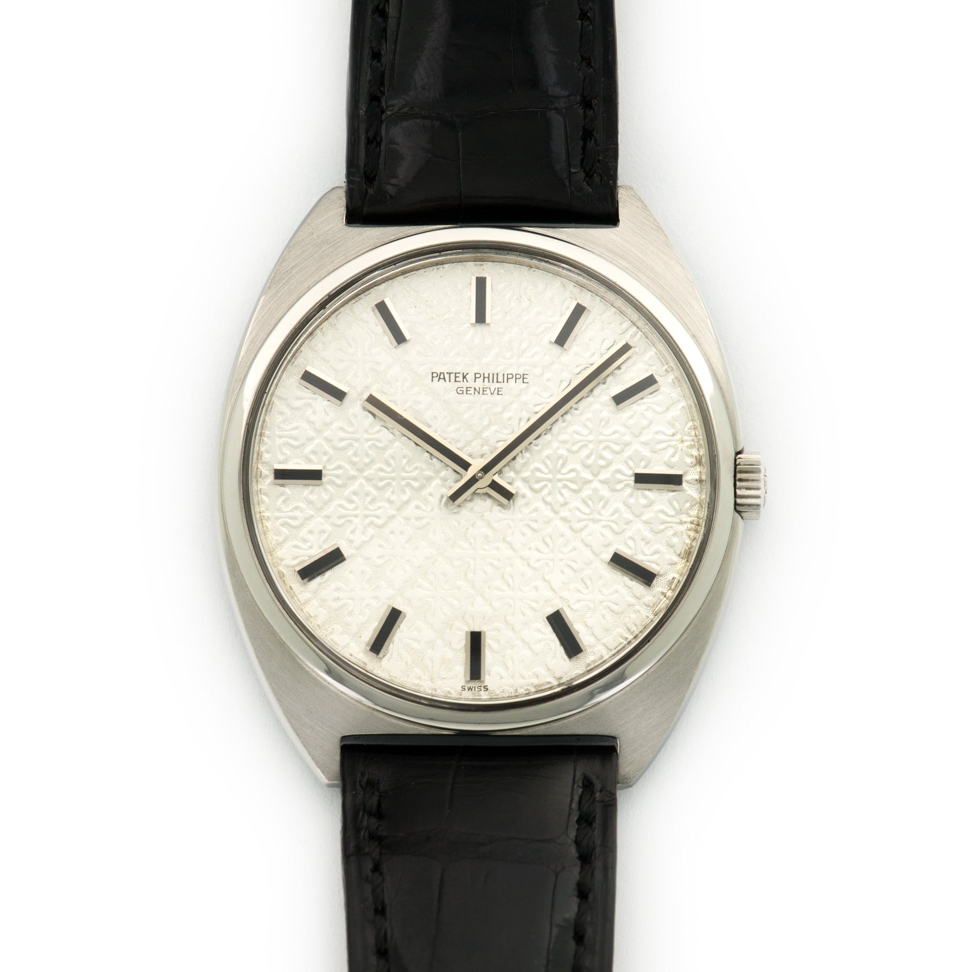 Patek Philippe - Patek Philippe Steel Embroidered Dial Watch Ref. 3474 - The Keystone Watches