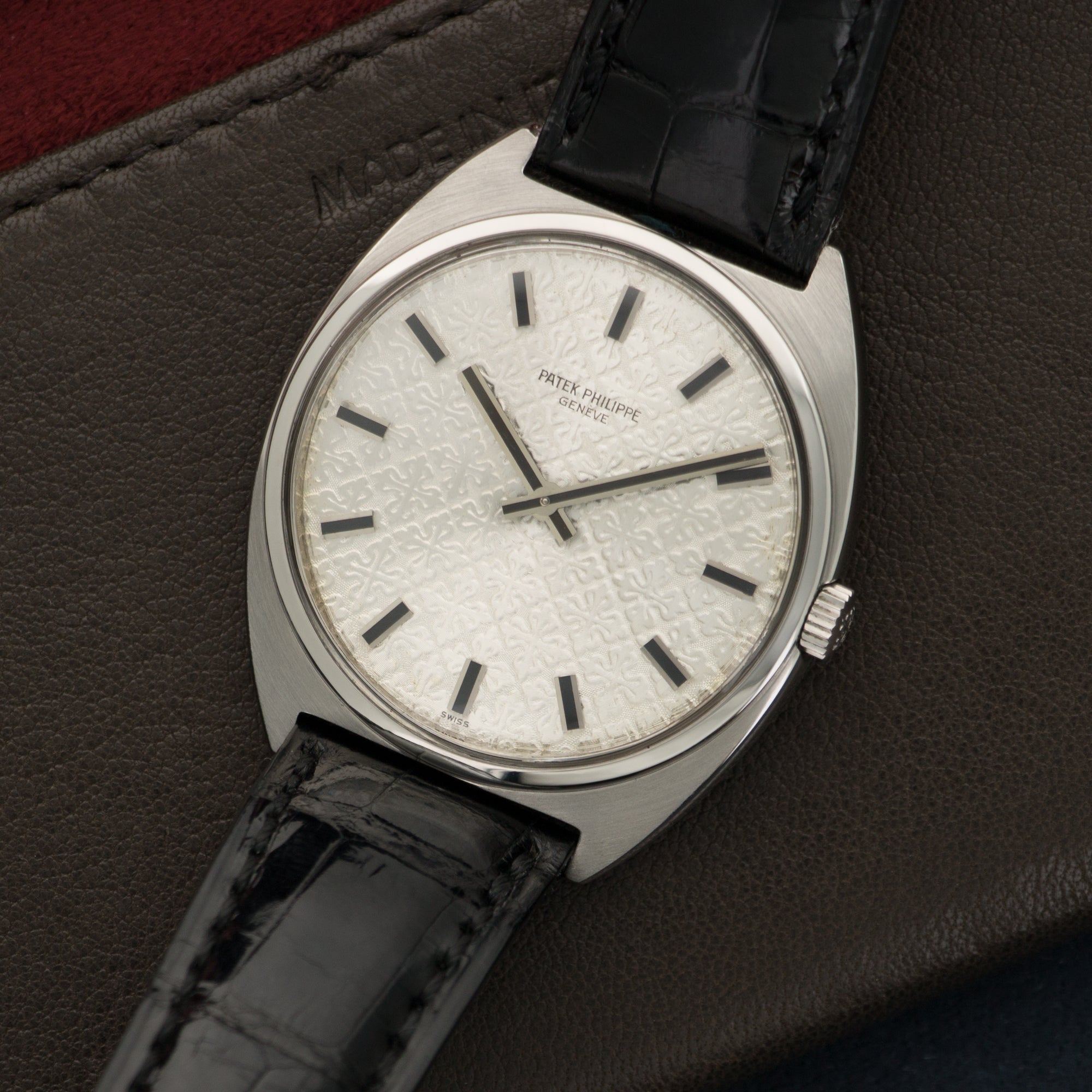 Patek Philippe - Patek Philippe Steel Embroidered Dial Watch Ref. 3474 - The Keystone Watches