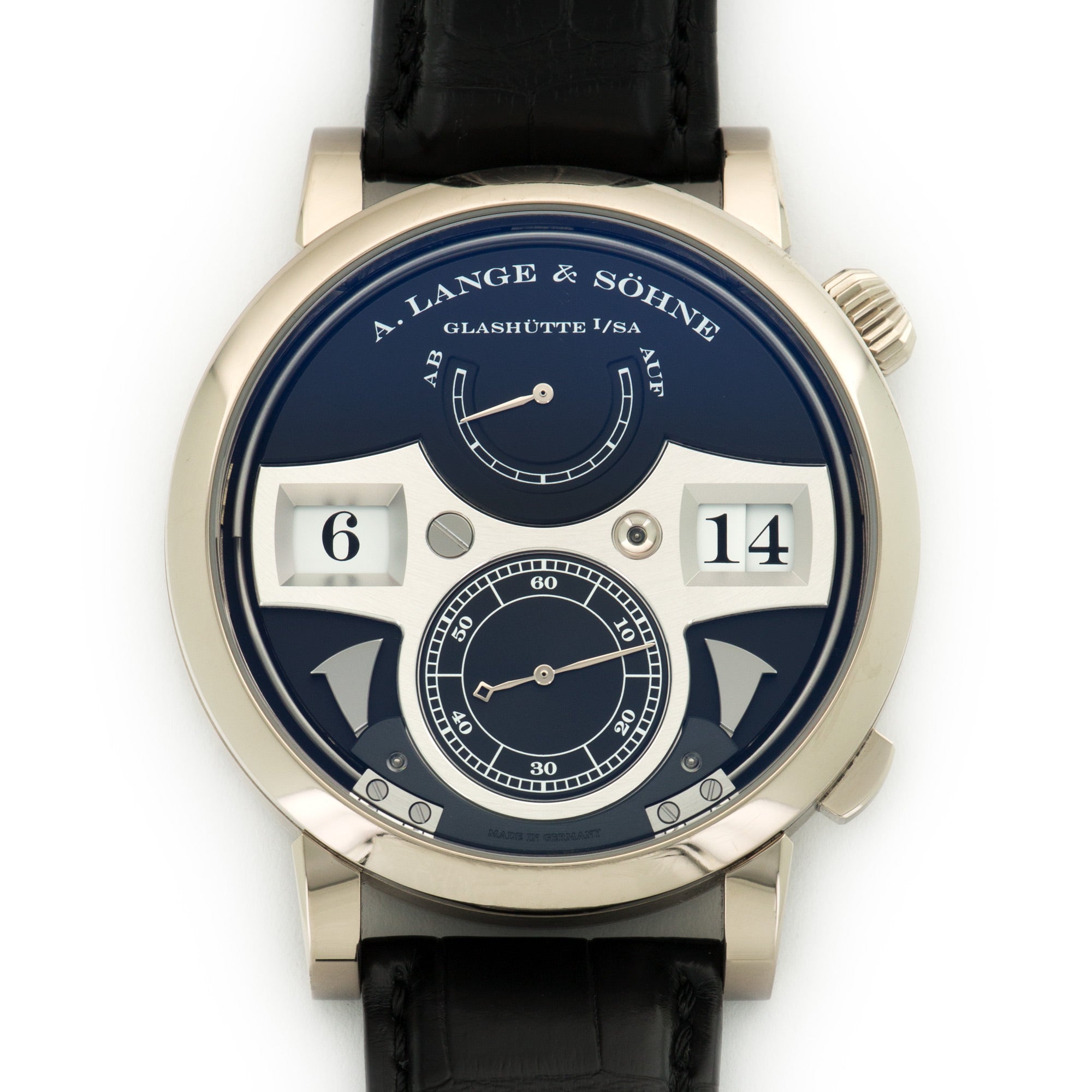 A. Lange & Sohne - A. Lange & Sohne White Gold Zeitwerk Striking Time Watch Ref. 145.029 - The Keystone Watches