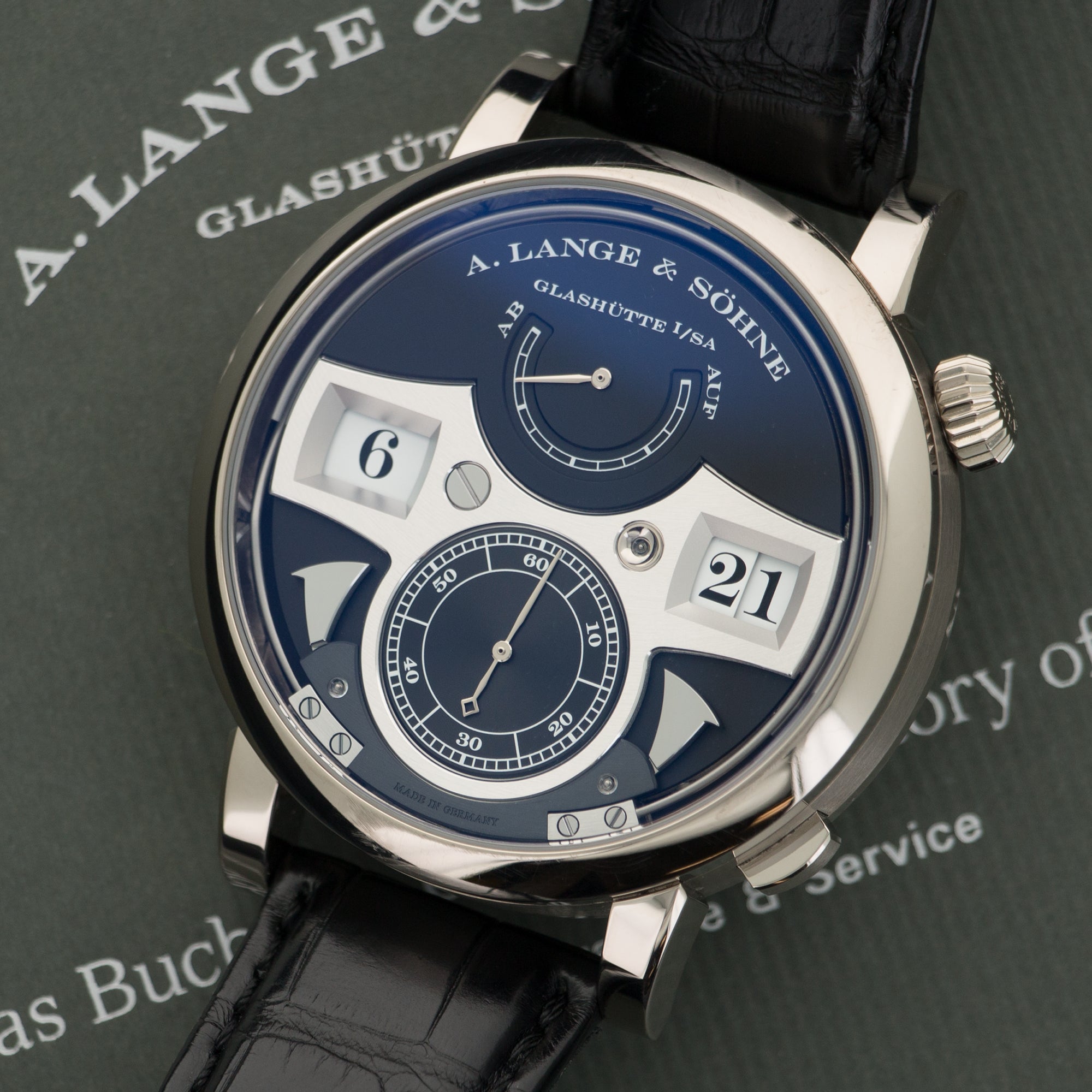 A. Lange & Sohne - A. Lange & Sohne White Gold Zeitwerk Striking Time Watch Ref. 145.029 - The Keystone Watches